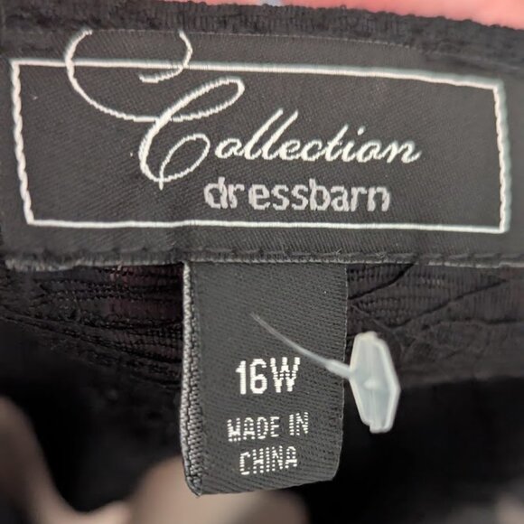 Short Sleeve Black Lace Overlay Dress Size 16 Wide - Picture 6 of 7